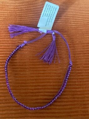 Purple Braided Cord Bracelet